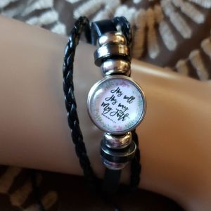 Adjustable leather bracelet Bible scripture Jeremiah 29:11'